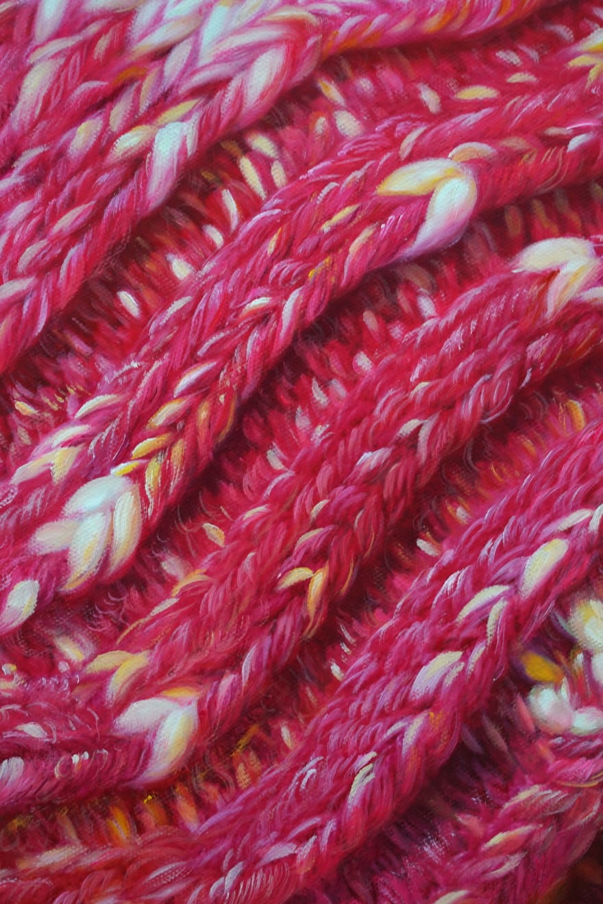 painting of a pink sweater