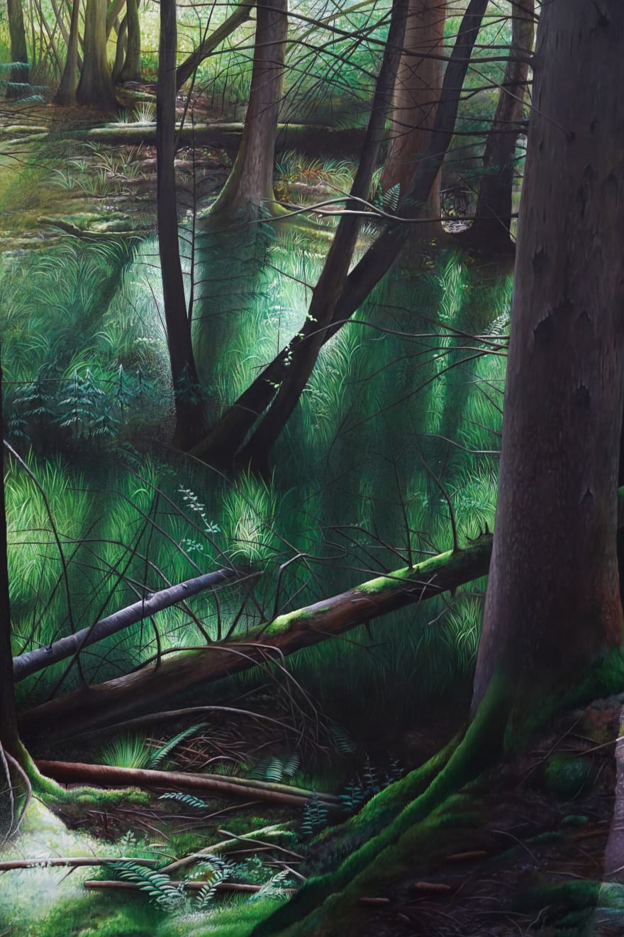painting of a forest landscape