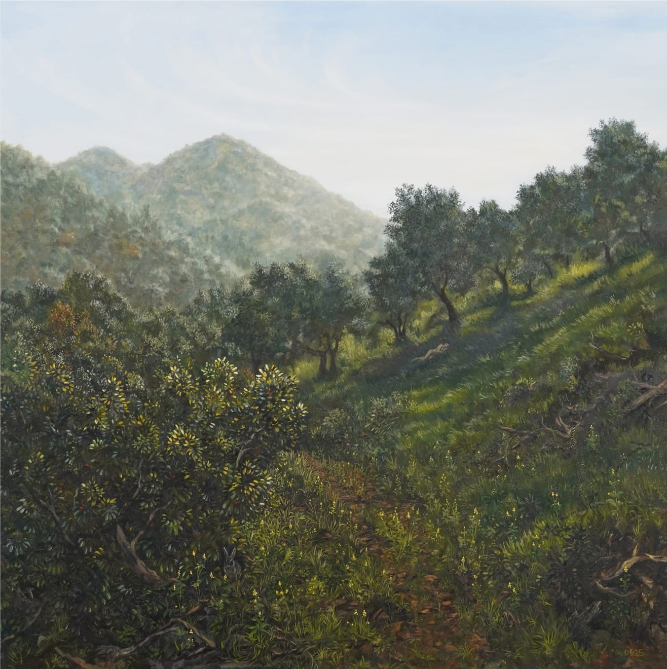 Andrew Durgin-Barnes, Griffith Park Chaparral 2 (In Studio), 2025