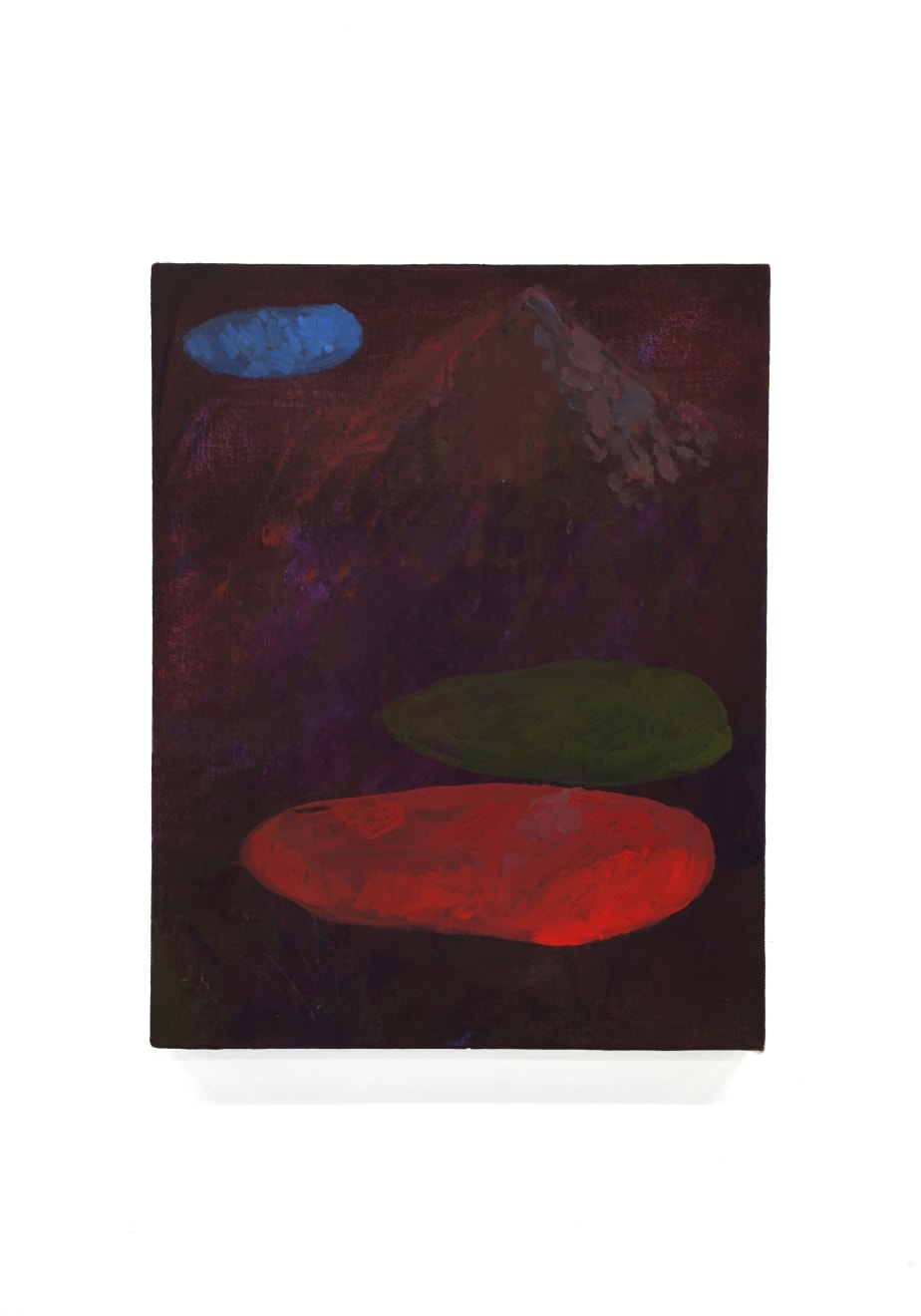 Abstract painting of a mountain
