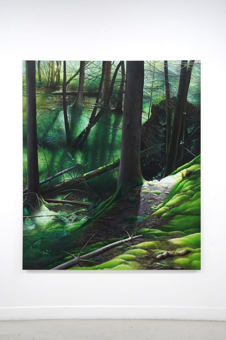 painting of a forest landscape