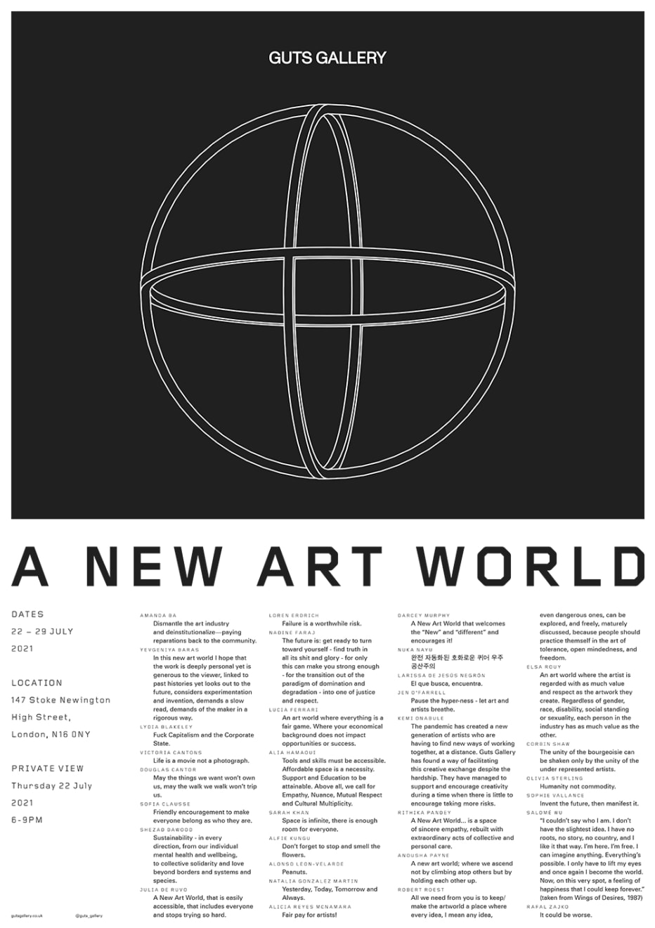 A NEW ART WORLD LIMITED EDITION MANIFESTO, 2021