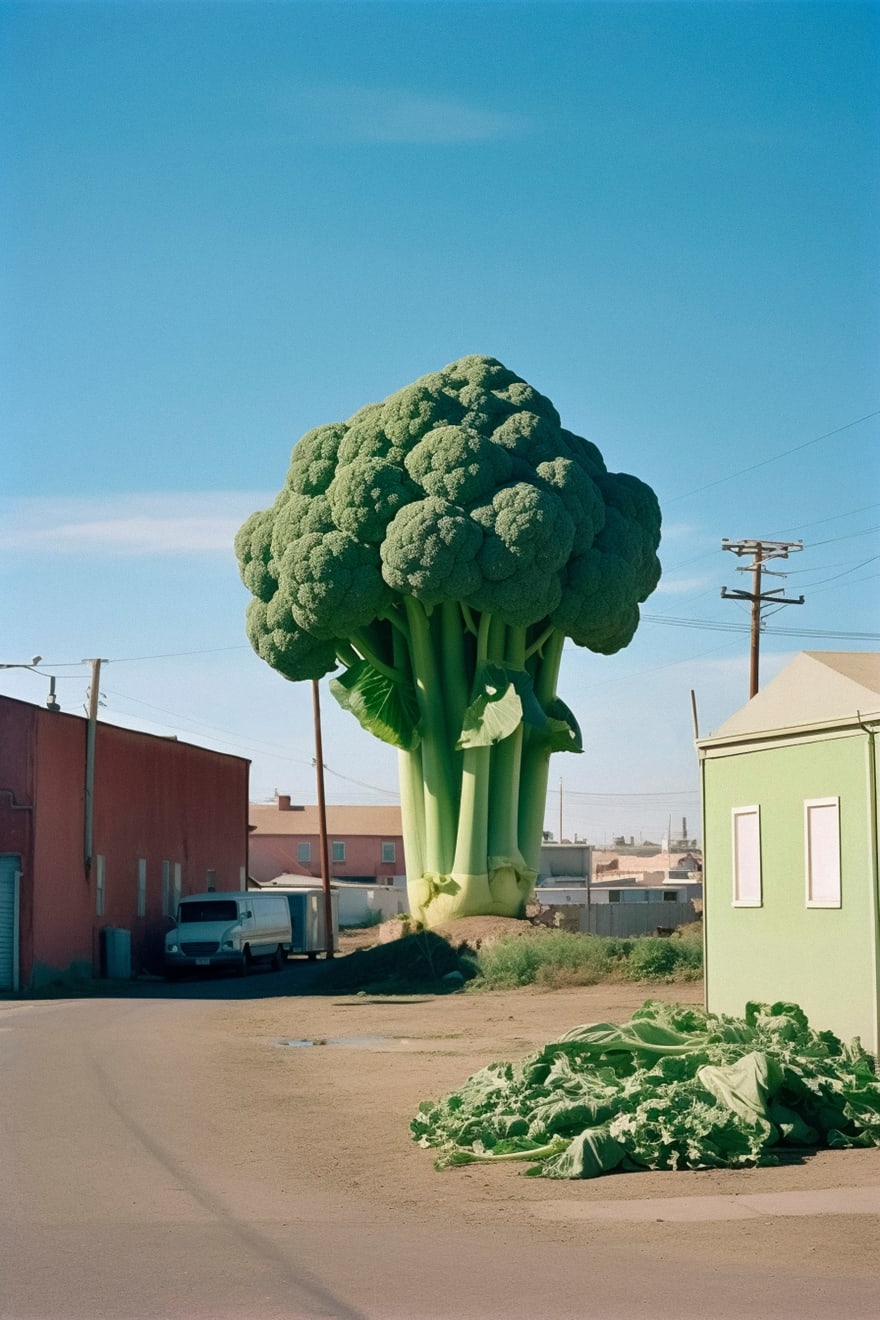 Bruce Eesly, Broccoli farm near Limburg, 1962, 2023
