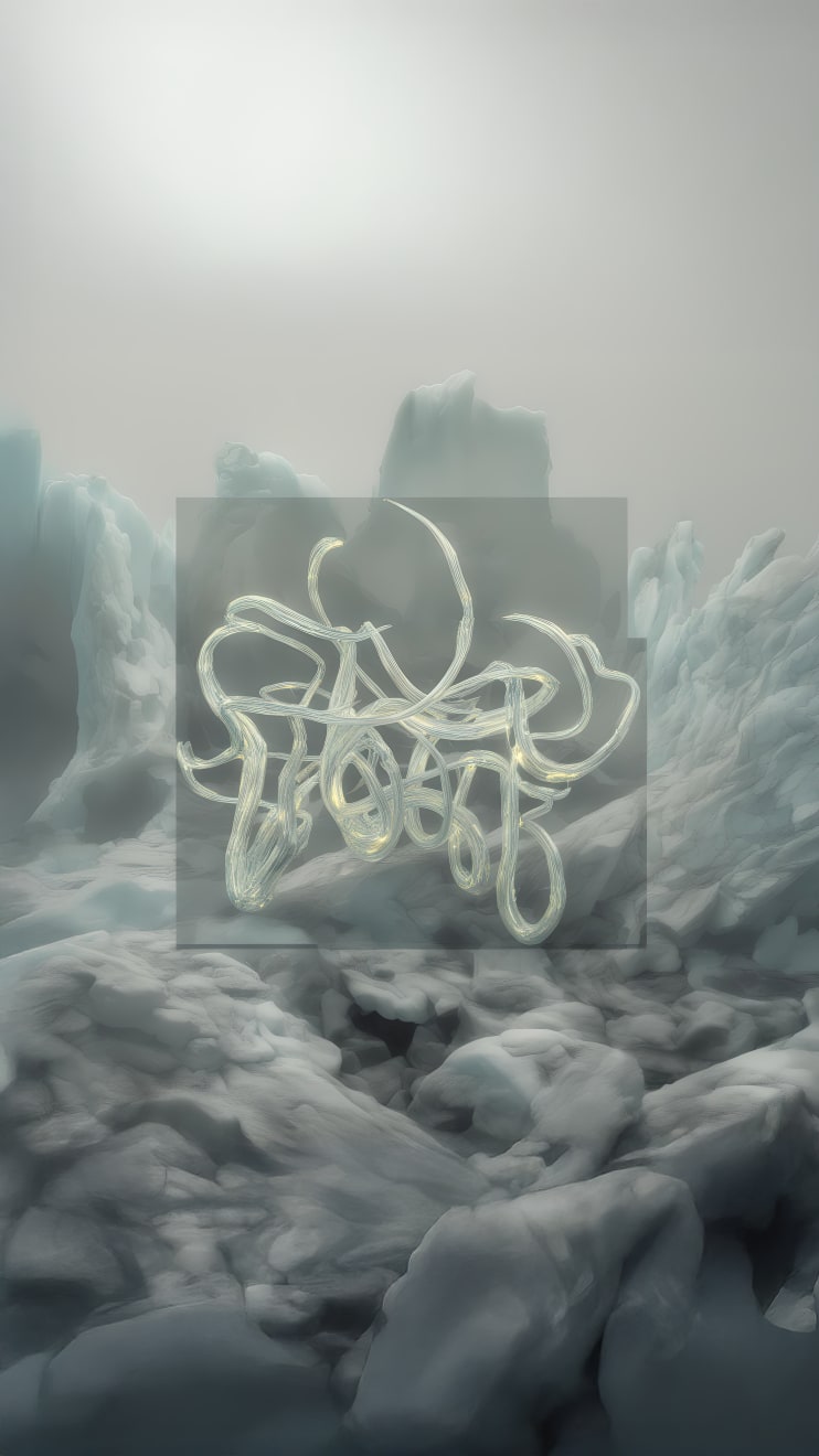 Sougwen Chung, BODY MACHINE (MERIDIANS) - Glacial Biome series, 2025