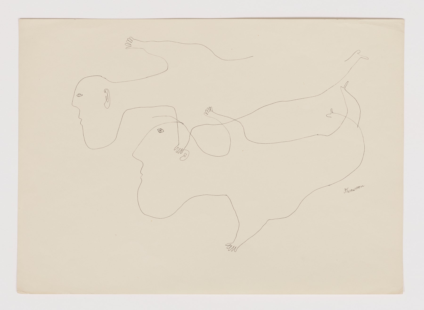 Franciszka Themerson, [Traces] Two swimming figures, c. 1960/62