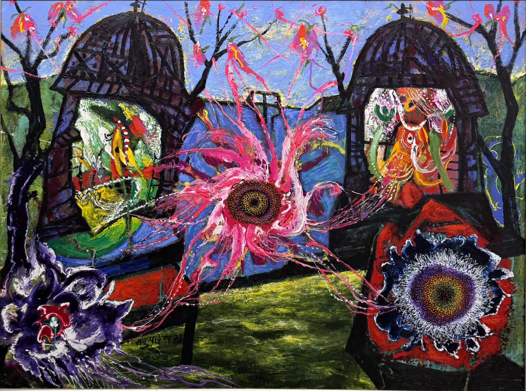 Manu Parekh, Chanting at temples - 1 , 2023