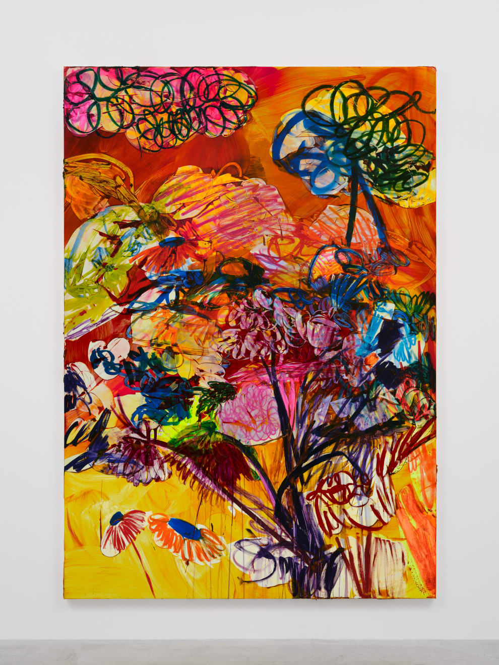 Jadé Fadojutimi, As autumn greets, not only leaves fall, 2025