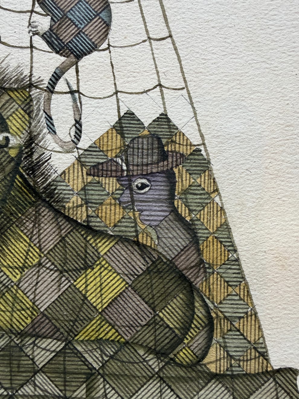 Scottie Wilson, The Mouse and the Lion (Aesop's Fables), 1946