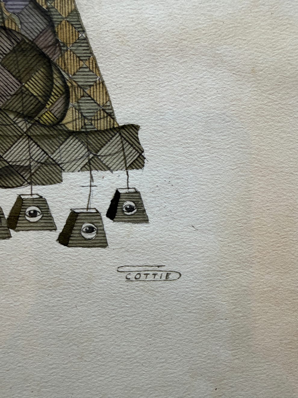 Scottie Wilson, The Mouse and the Lion (Aesop's Fables), 1946