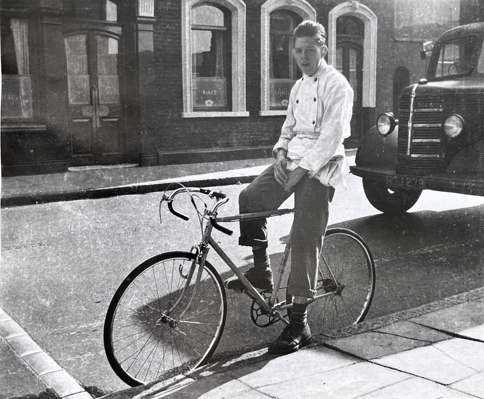Nigel Henderson, Untitled (Bicycle boy) , 1949-54