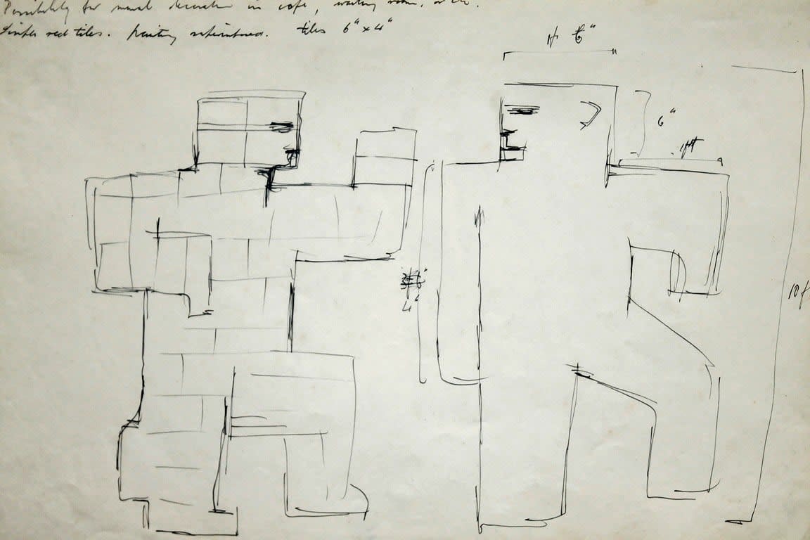 William Gear, Untitled (Figures in Tiles - Possibility for Mural Decoration...)