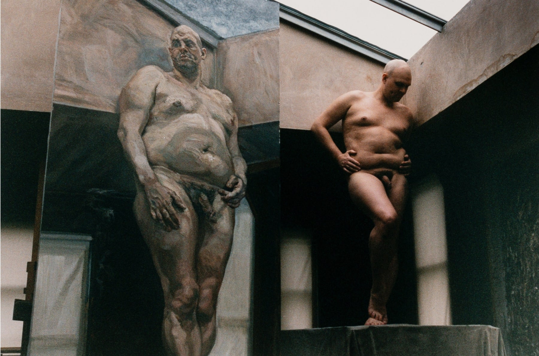Bruce Bernard, Leigh Bowery breaking his pose for painting by Lucian Freud,, 1994