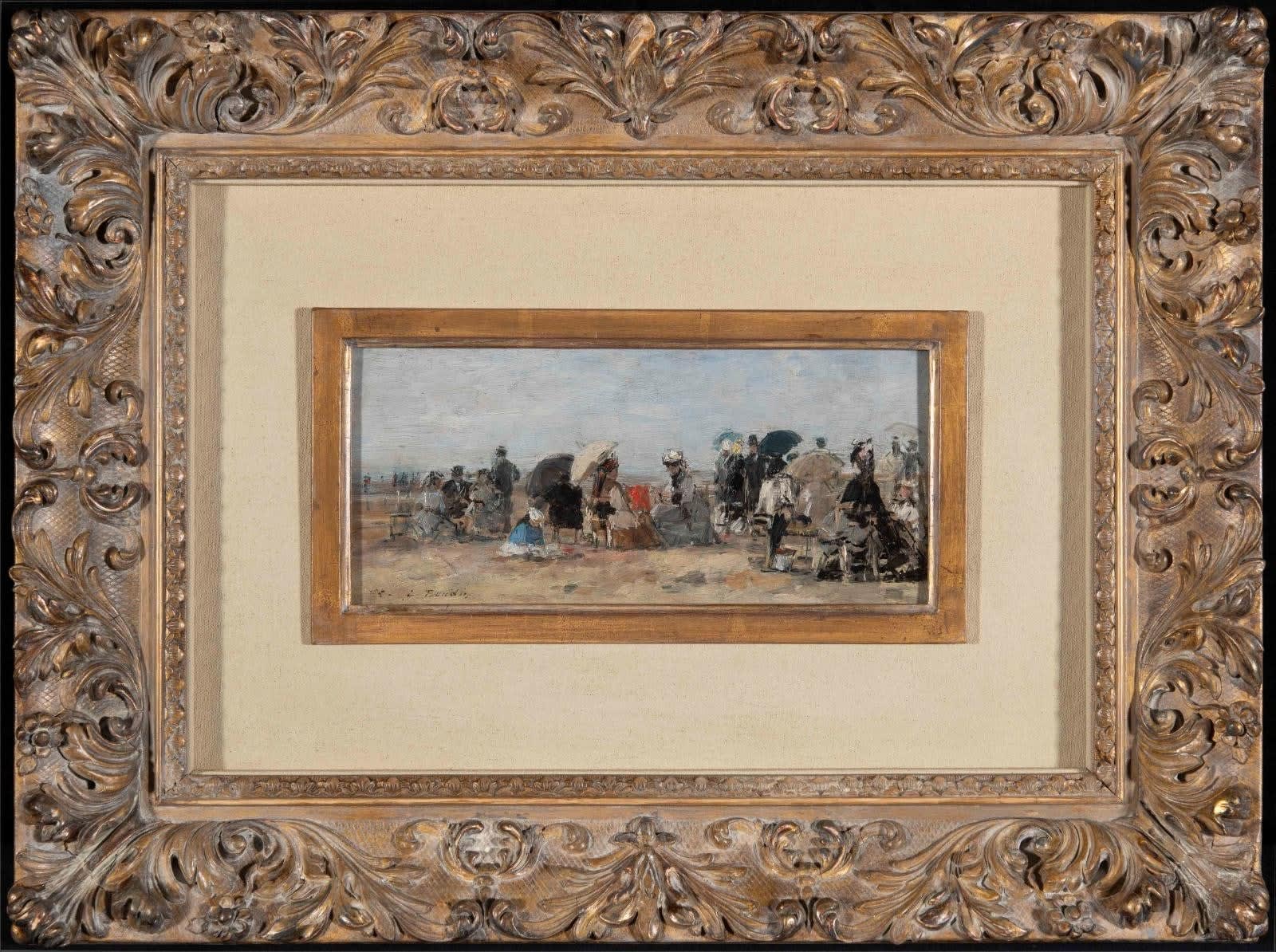 Eugène Boudin, Scène de plage , 1875