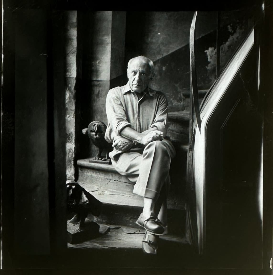 John Deakin, Picasso in his studio, Paris (contact strip), 1951