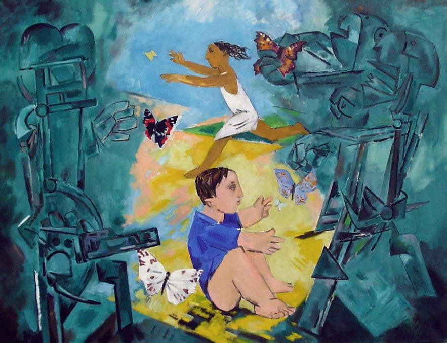 Peter De Francia, The Violation of Innocence: Boy with Butterfly, 1988
