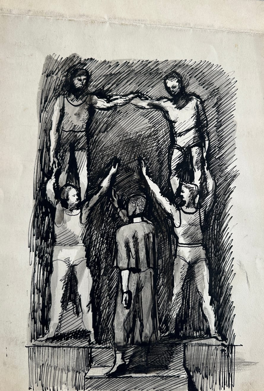 Robert Medley, Acrobatic balancing act , c.1940