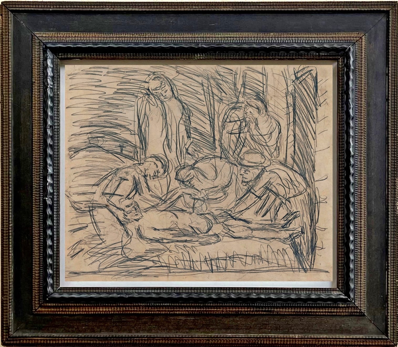 Leon Kossoff, The Lamentation over the dead Christ (after Poussin), 1995