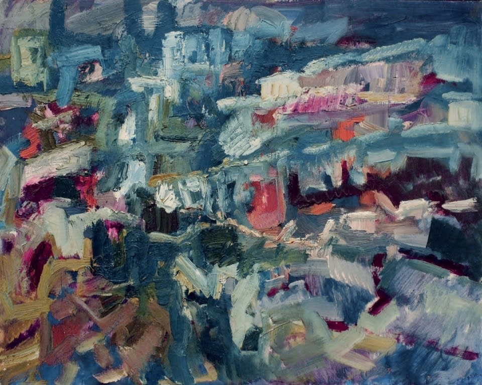 Dennis Creffield, Towards the Isle of Dogs From the Greenwich Observatory, 1960