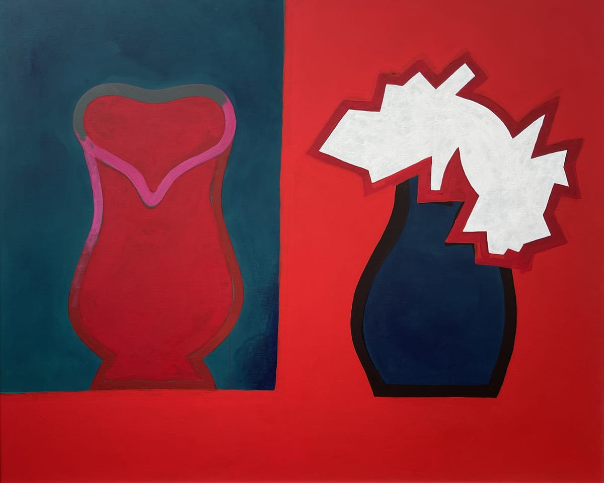 Derrick Greaves, Still Life with White Lillies, 2021