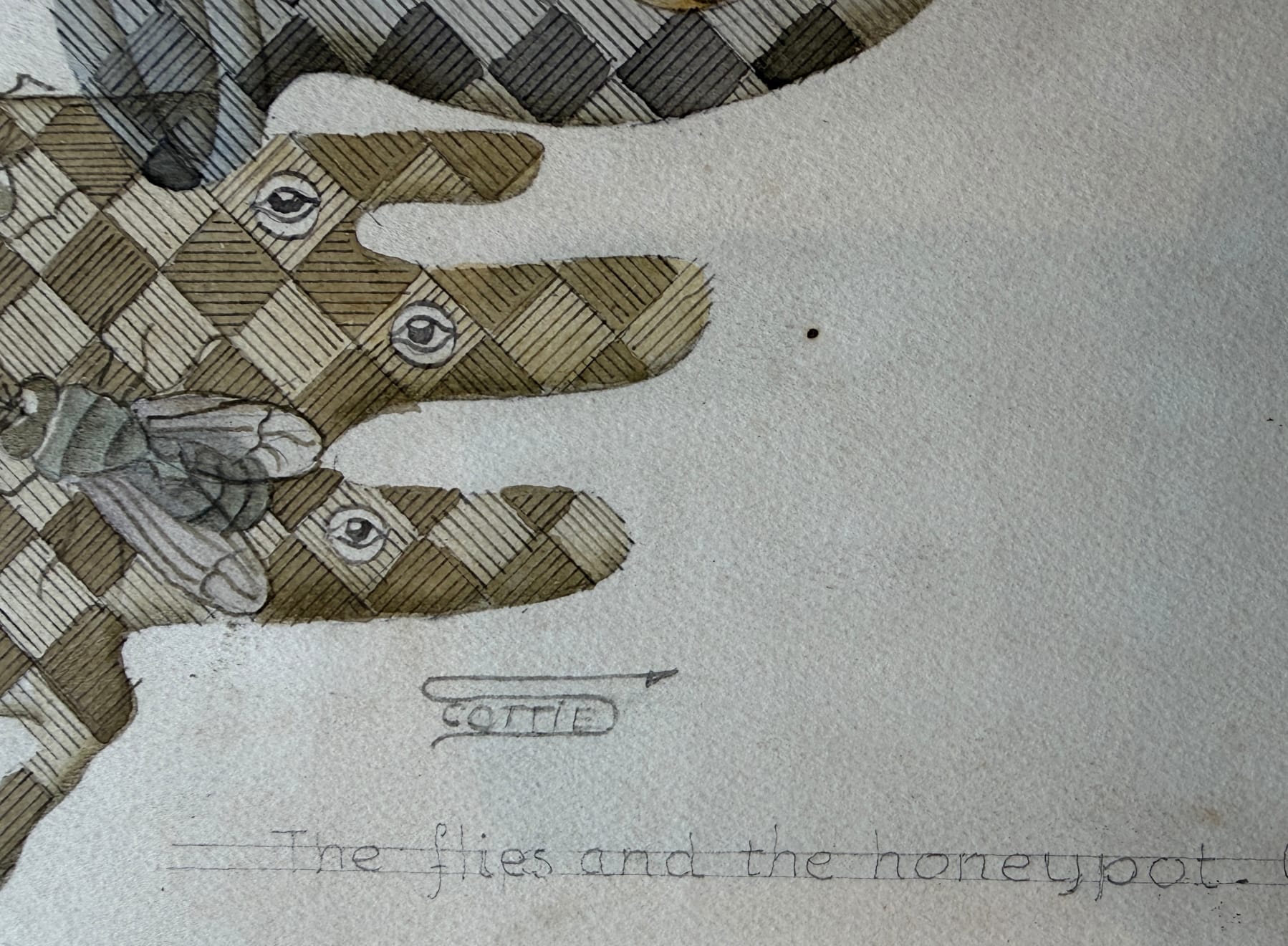 Scottie Wilson, The Flies and the Honeypot (Aesop's Fables)T, 1944