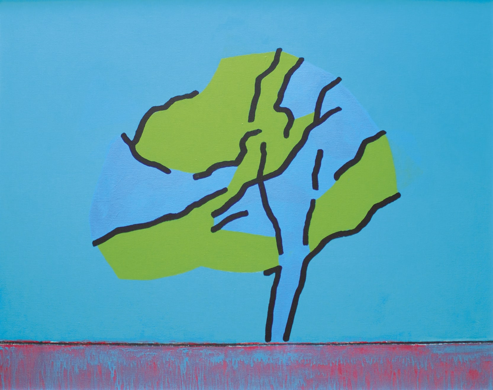 Derrick Greaves, Tree in Landscape, 2020