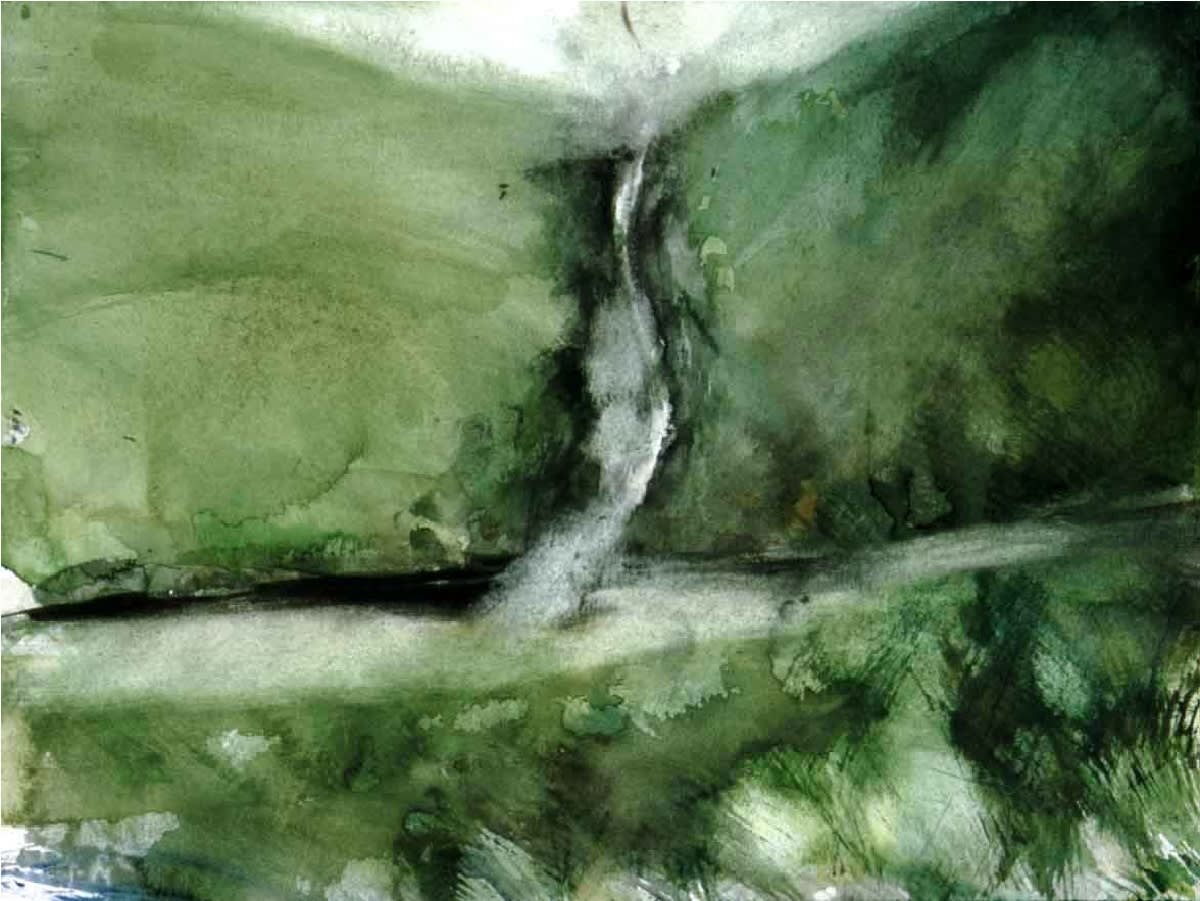 Michael Andrews, Untitled (Landscape with Waterfall, Scotland II), 1994