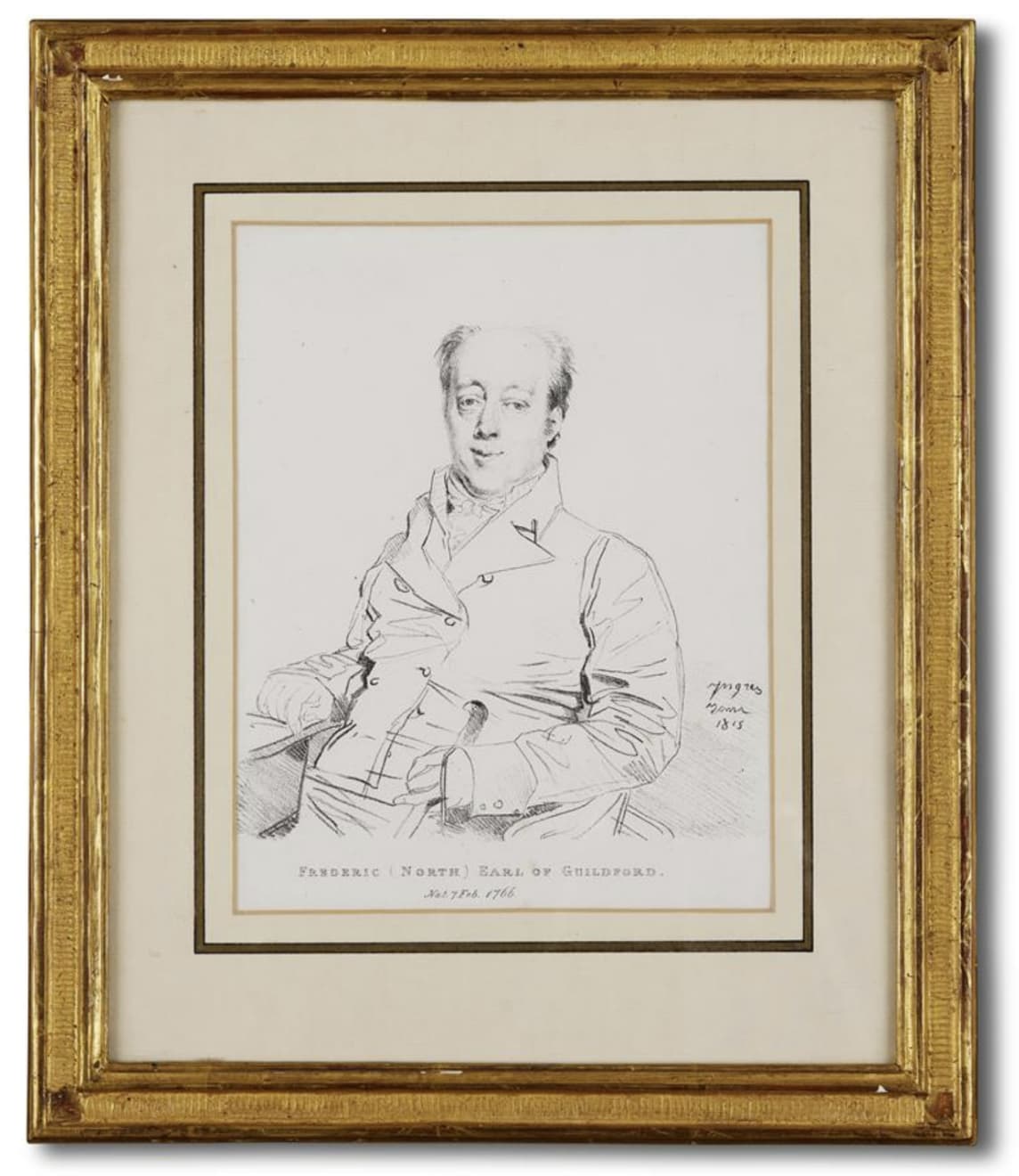 Charles Joseph Hullmandel after Jean-Auguste Dominique Ingres, Four Portraits: Katherine Anne North, Lady Glenbervie; Sylvester Douglas, Lord Glenbervie; The Honorable Frederic Sylvester Douglas; and Frederic North, The Earl of Guildford,, c. 1815-27