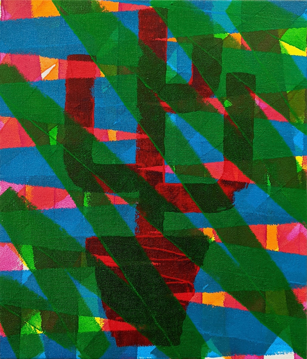 Ralph Anderson, Cactus (Green Diagonal), 2020