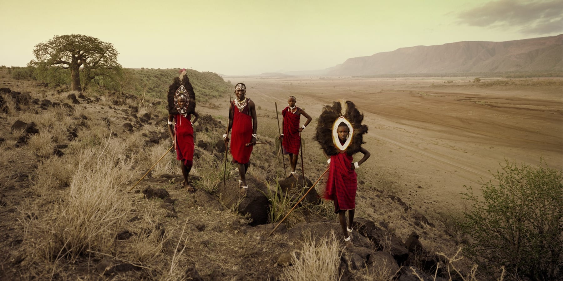 Jimmy Nelson, Ladaru, Lenaitu, Lengaa, & Saitoti, Maasai | Tarangiri, Rift Escarpment | Tanzania, 2010