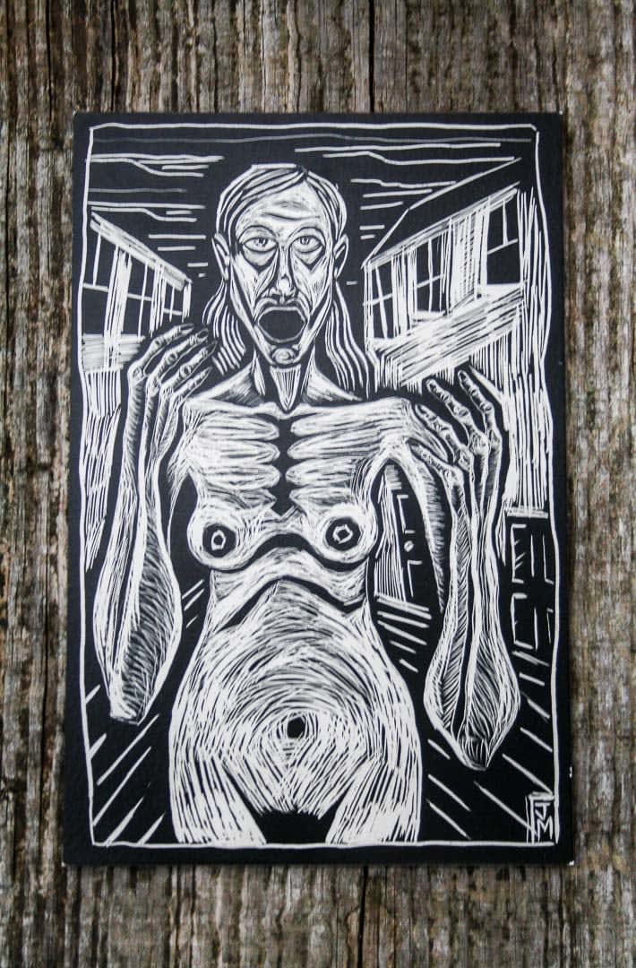 Joe Machine, Naked Blonde in Night Street, 2011