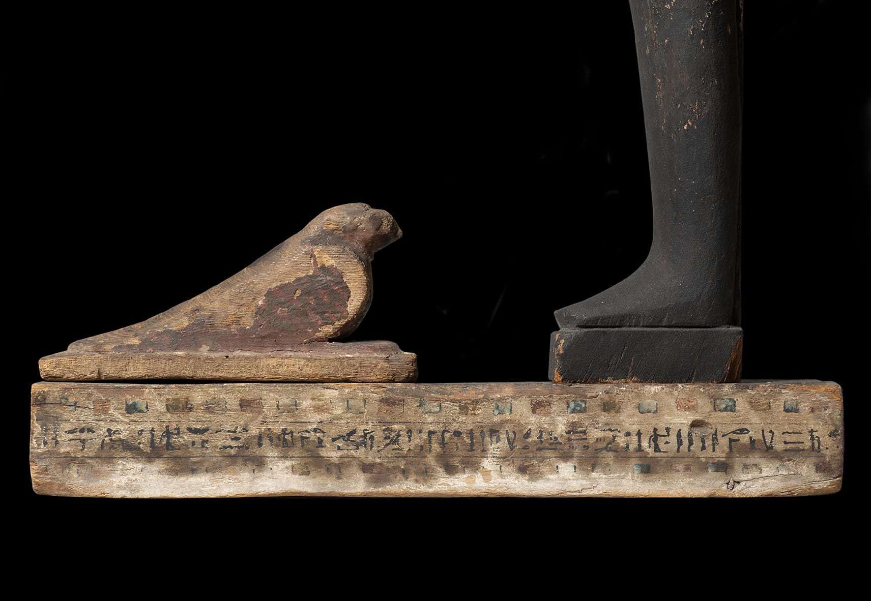 Egyptian, An Egyptian wood Ptah Sokar Osiris for the Osiris Musician Priestess of Min, the daughter of Ta-Sherit-Min, Akhmim, Ptolemaic Period, circa 200 BC