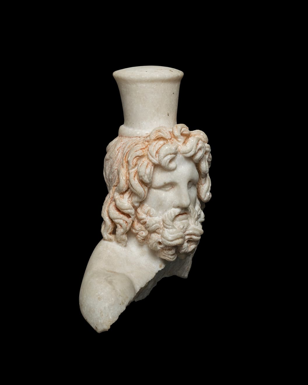 Egyptian, A Greek marble bust of Serapis, Hellenistic Period, circa 2nd - 1st century BC