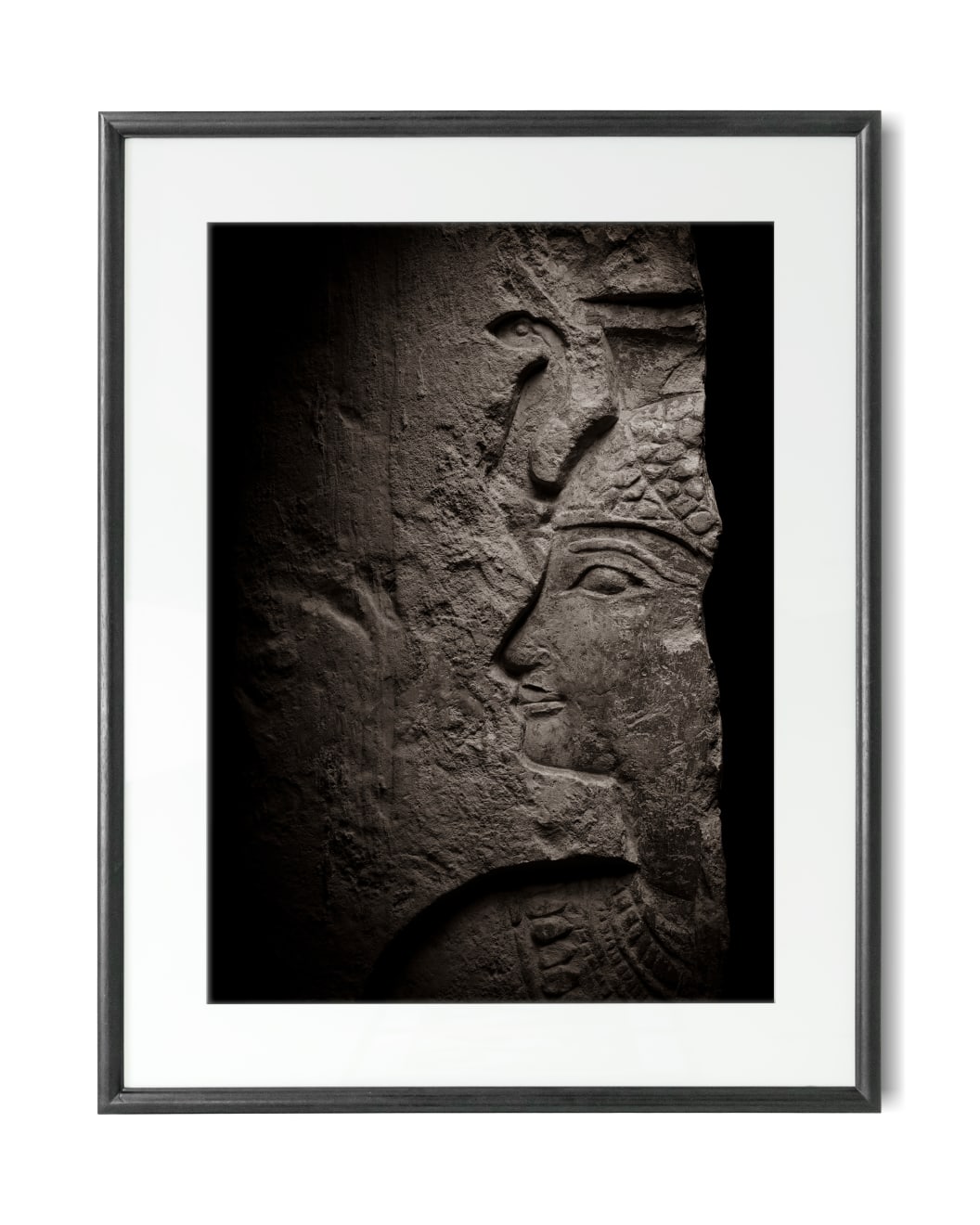 Jaron James, A photographic print of an Egyptian limestone relief, 2022