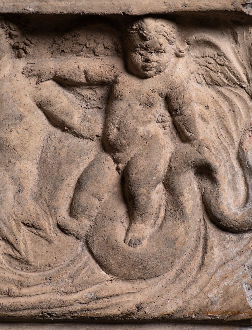 Roman, A Roman terracotta Campana relief of a marine thiasos, Roman Imperial, circa 1st century AD