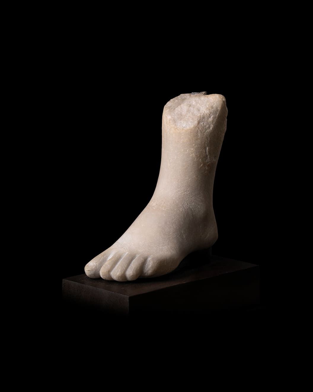 Roman, A Roman marble foot of a child, circa 1st - 2nd century AD