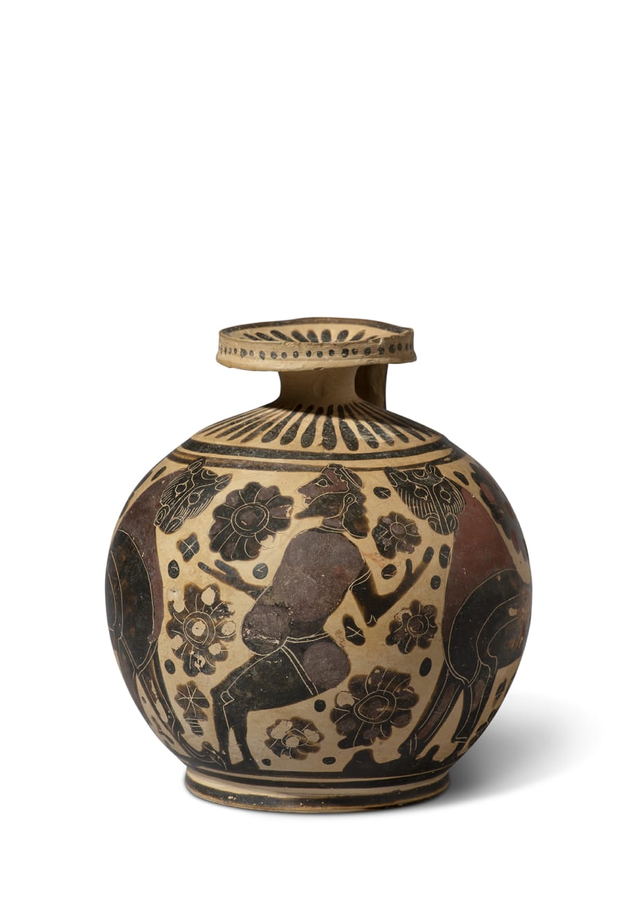 Greek A Large Corinthian Pottery Aryballos Attributed To The Painter Of Berlin F 1090 Circa 580 Bc Kallos Gallery