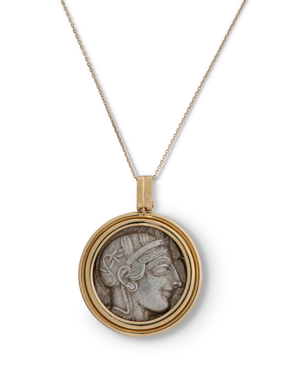 Greek, A Greek silver tetradrachm of Athens set in an 18 ct gold pendant, Classical Period, circa 454-404 BC