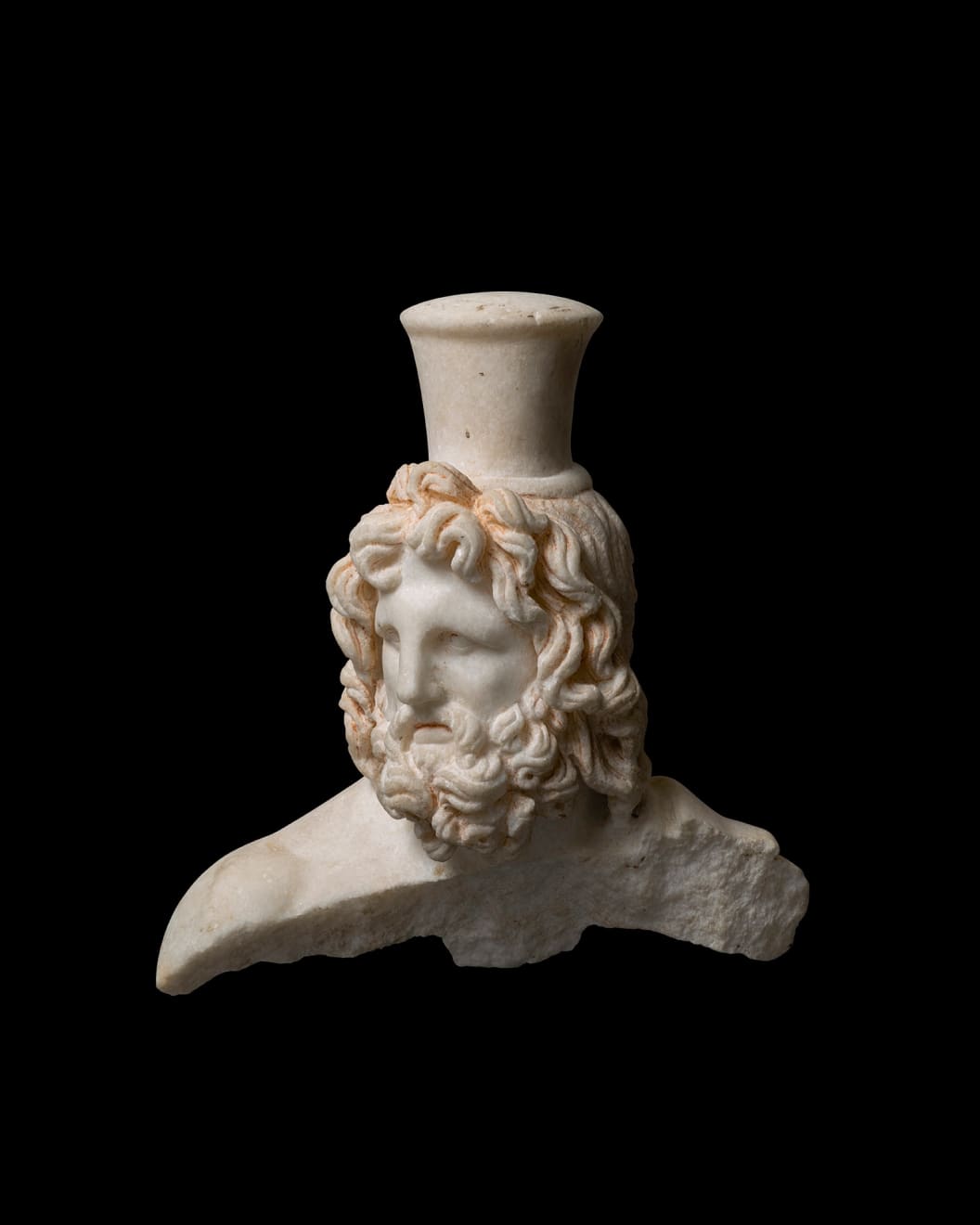 Egyptian, A Greek marble bust of Serapis, Hellenistic Period, circa 2nd - 1st century BC