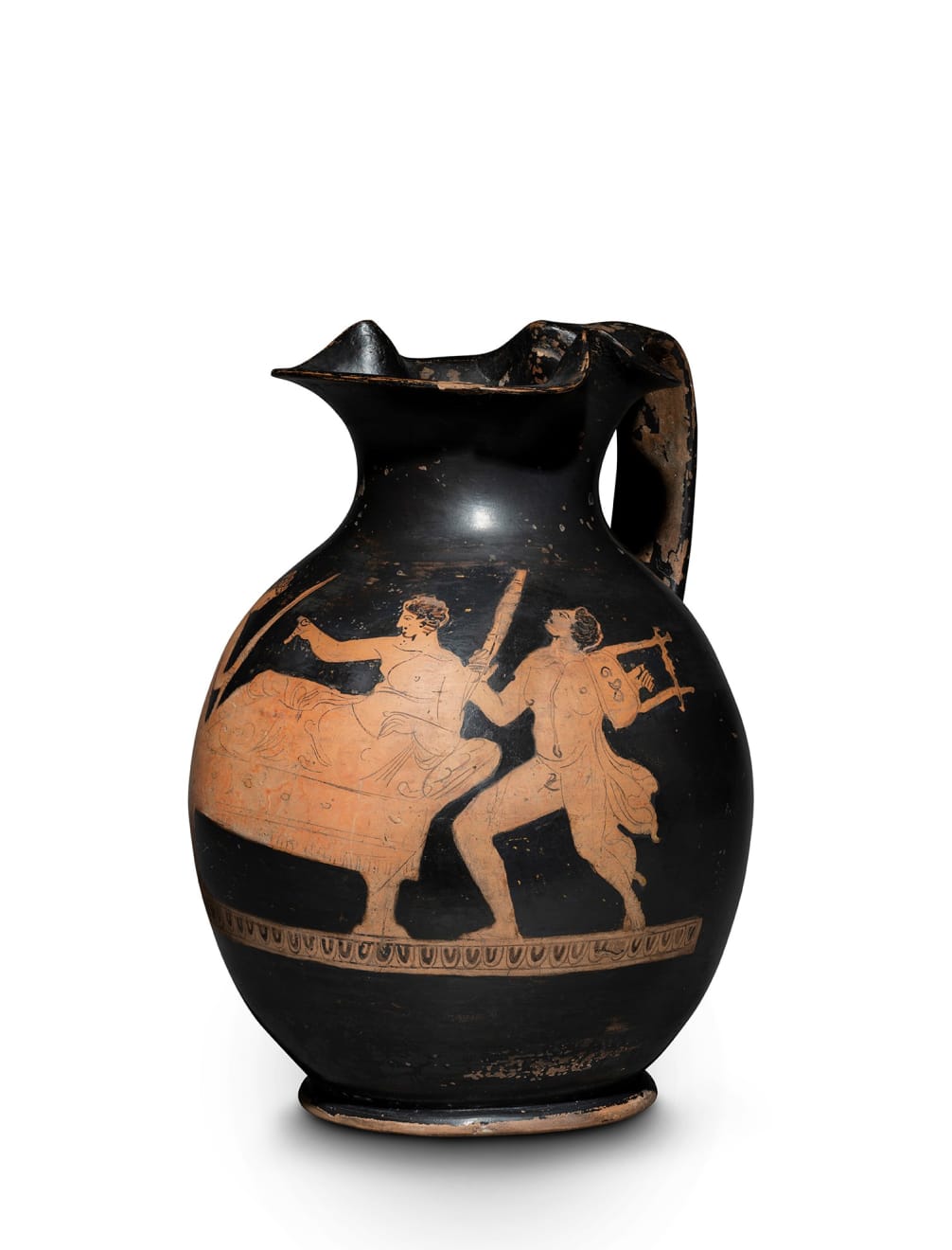 Greek, An Attic red-figure chous, attributed to the workshop of the Painter of the Ferrara Choes, Late Classical, circa 380 - 360 BC