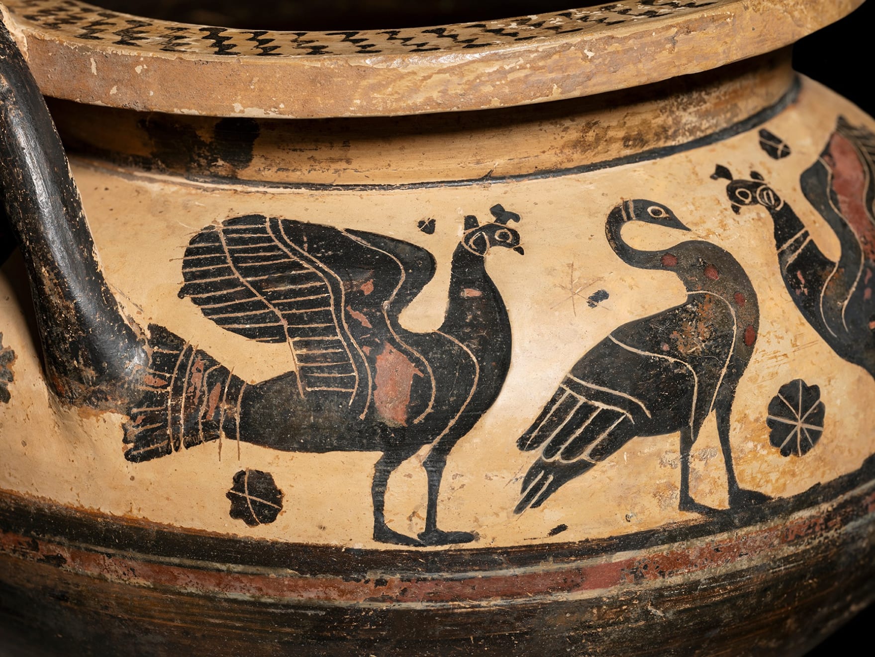 Greek, A Corinthian black-figure pottery krater, Early 6th century BC