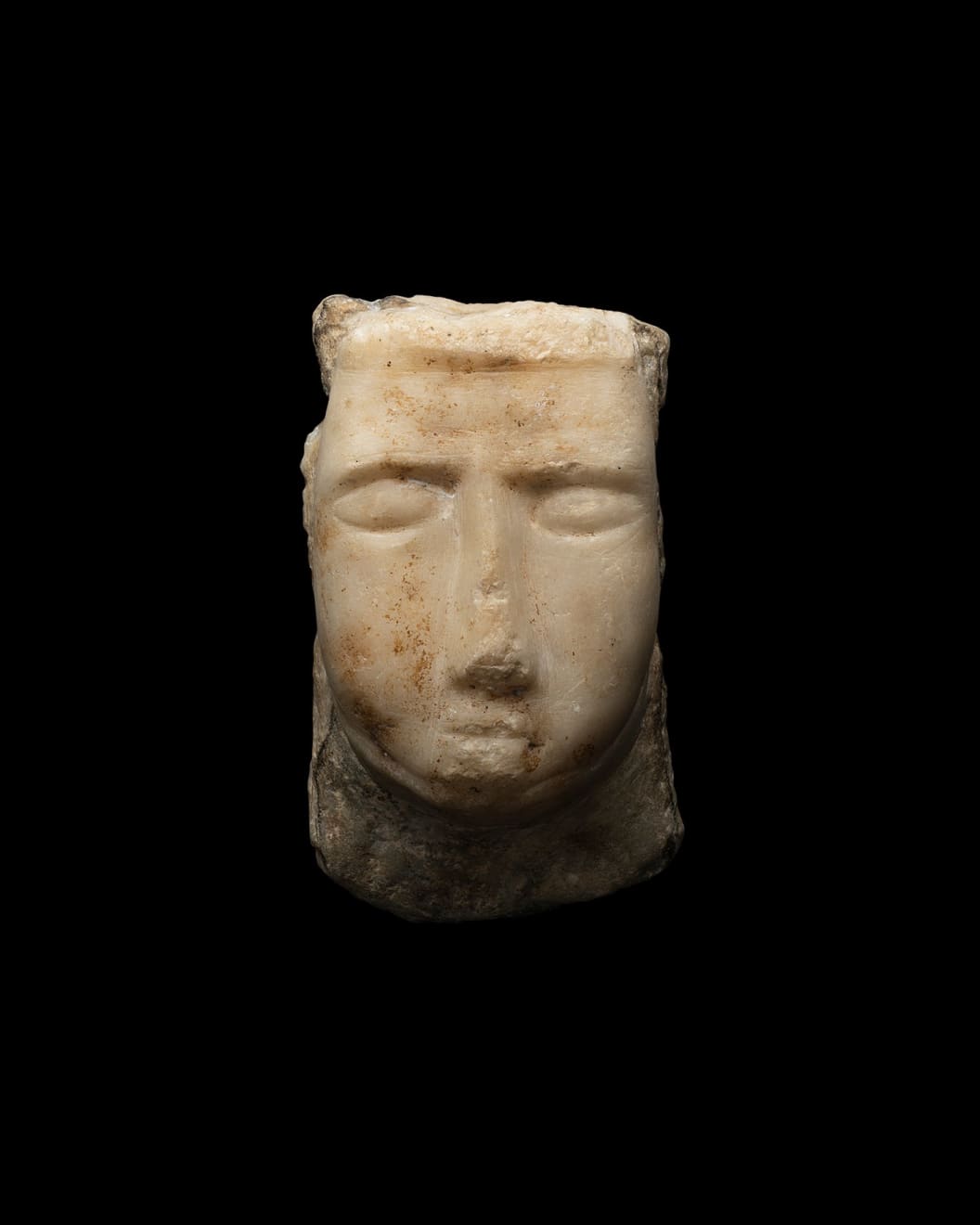 South Arabian, A South Arabian alabaster head, circa 3rd - 1st century BC
