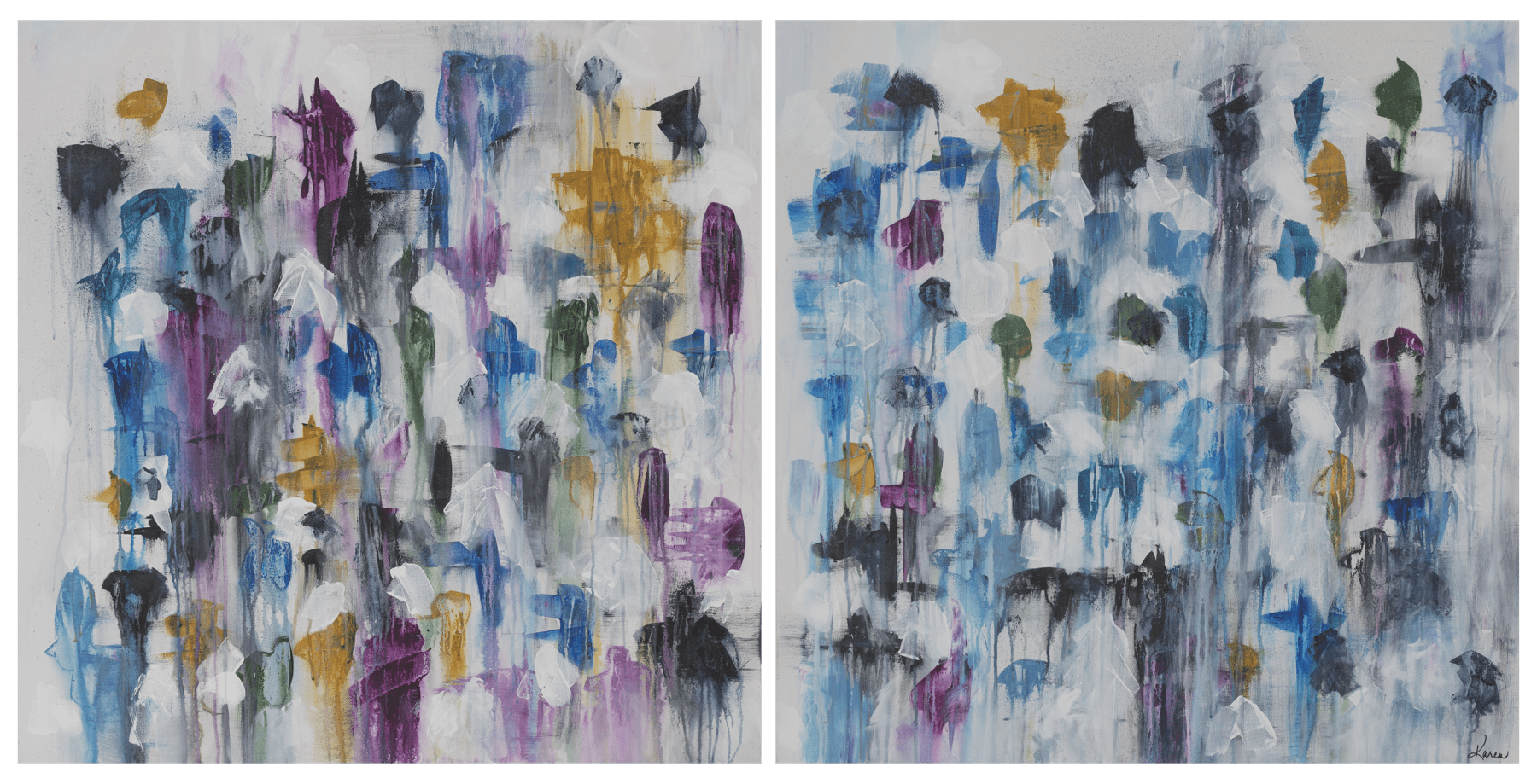 Karen Dover, When It Rains In Heaven, Diptych