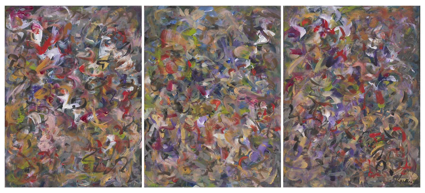 Karen Dover, Alpine Meadows, Triptych