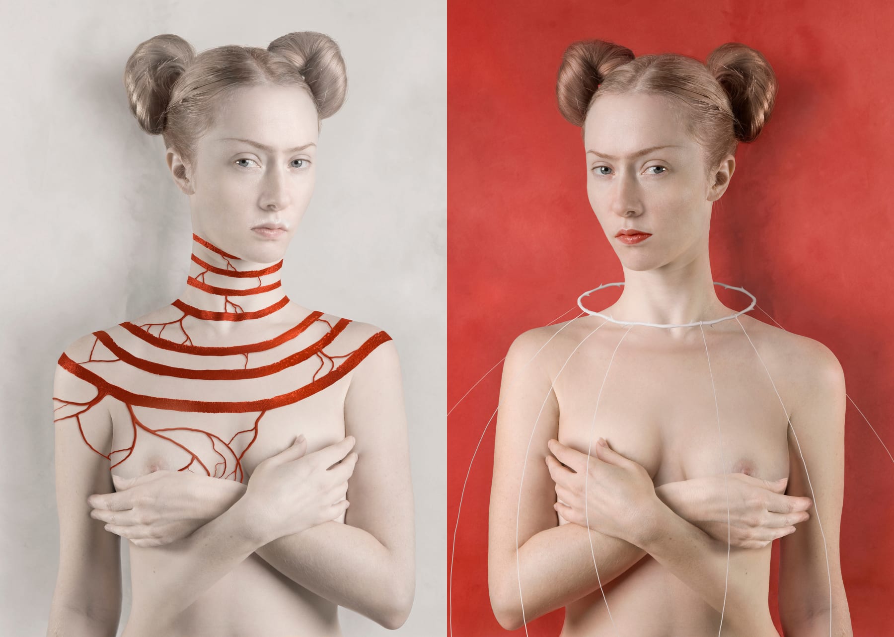 Katerina Belkina, For Kahlo. White / For Kahlo. Red, 2007