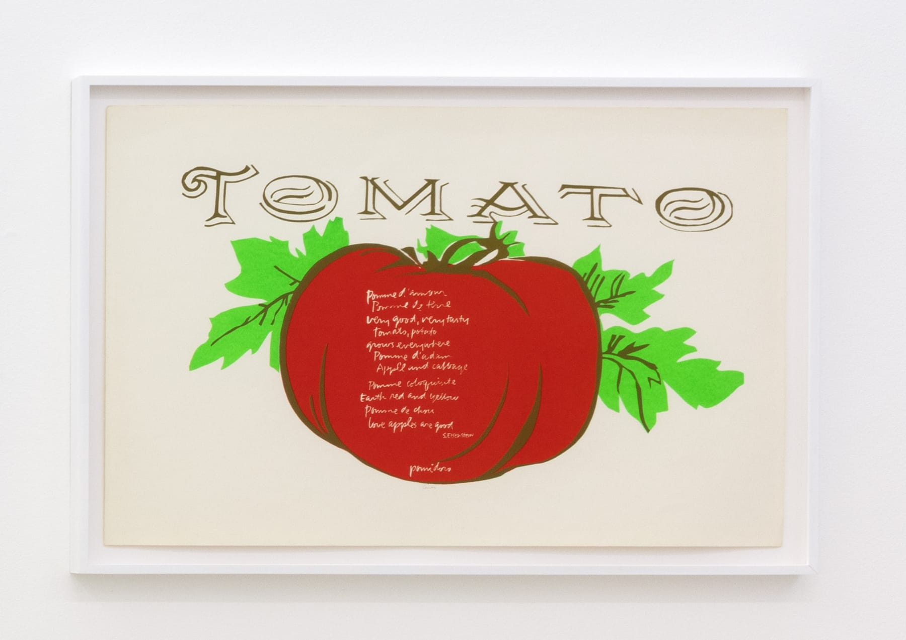 Corita Kent, tomato, 1967