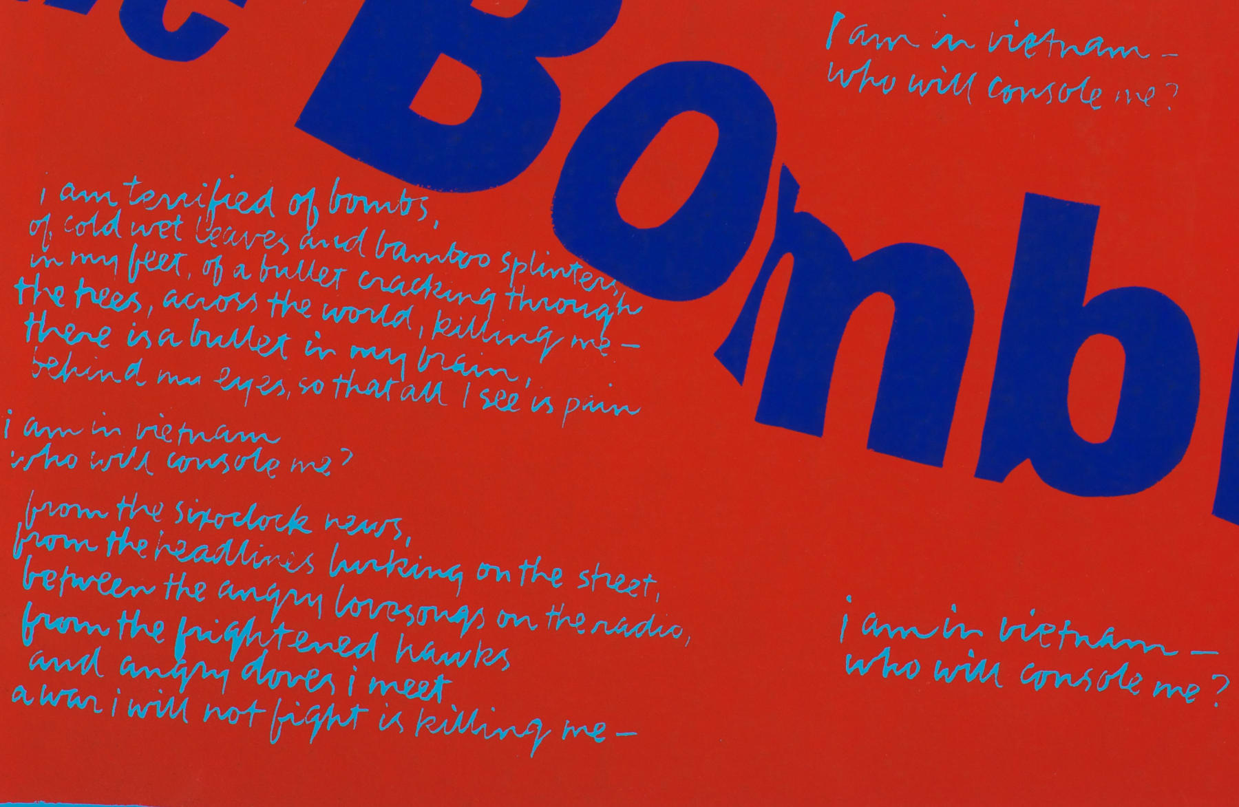Corita Kent, stop the bombing, 1967