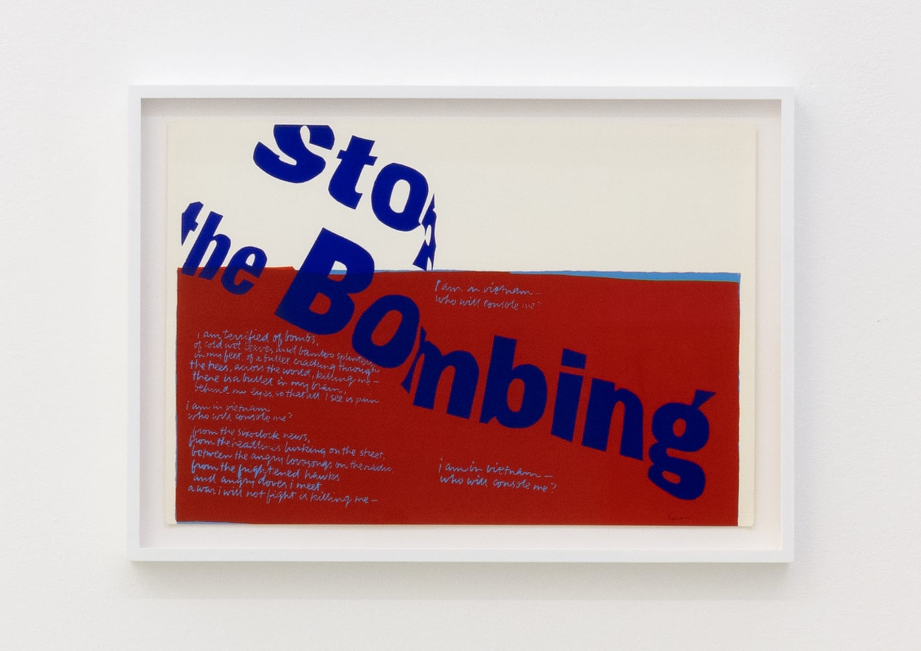 Corita Kent, stop the bombing, 1967