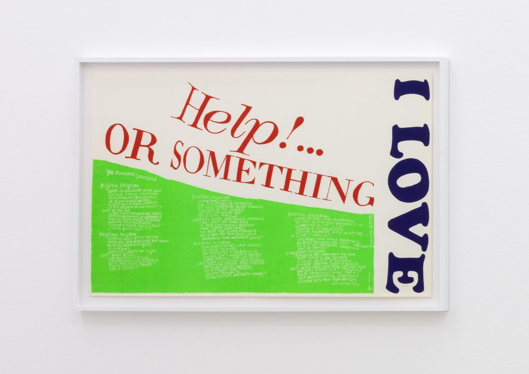 Corita Kent, help or something, 1967