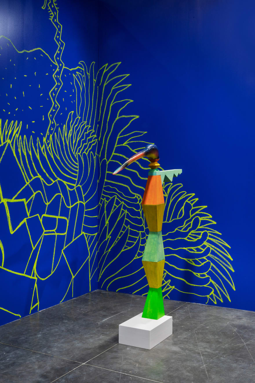 Miguel Cardenas, Bird Totem in Color, 2021