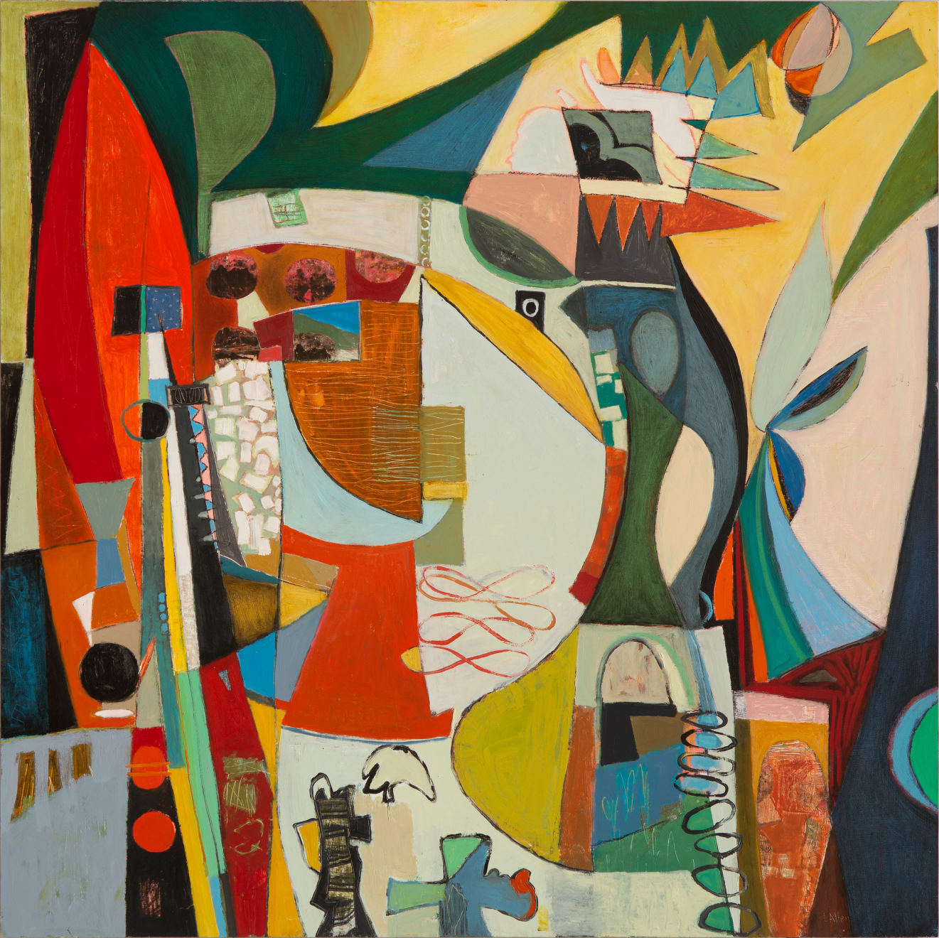 Oh Lady Be Good by Leslie Allen, geometric abstract painting